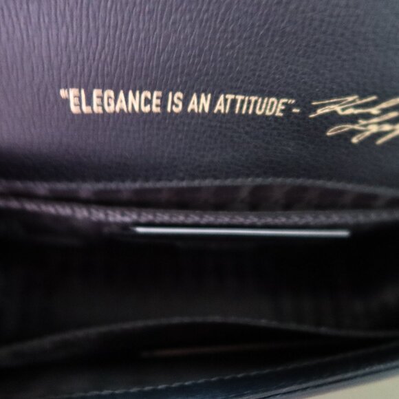 Karl Lagerfeld Paris Simone Small Leather Crossbody Black No Handle - Picture 10 of 12